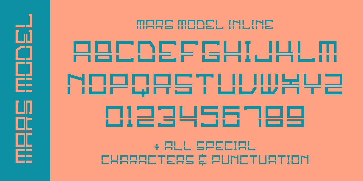 Mars Model Inline Font preview